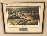 Framed & Matted Trout Fishing Print