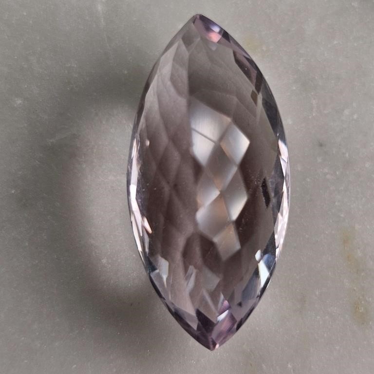 CERT 20 Ct Faceted Ametrine, Marquise Shape, GLI C