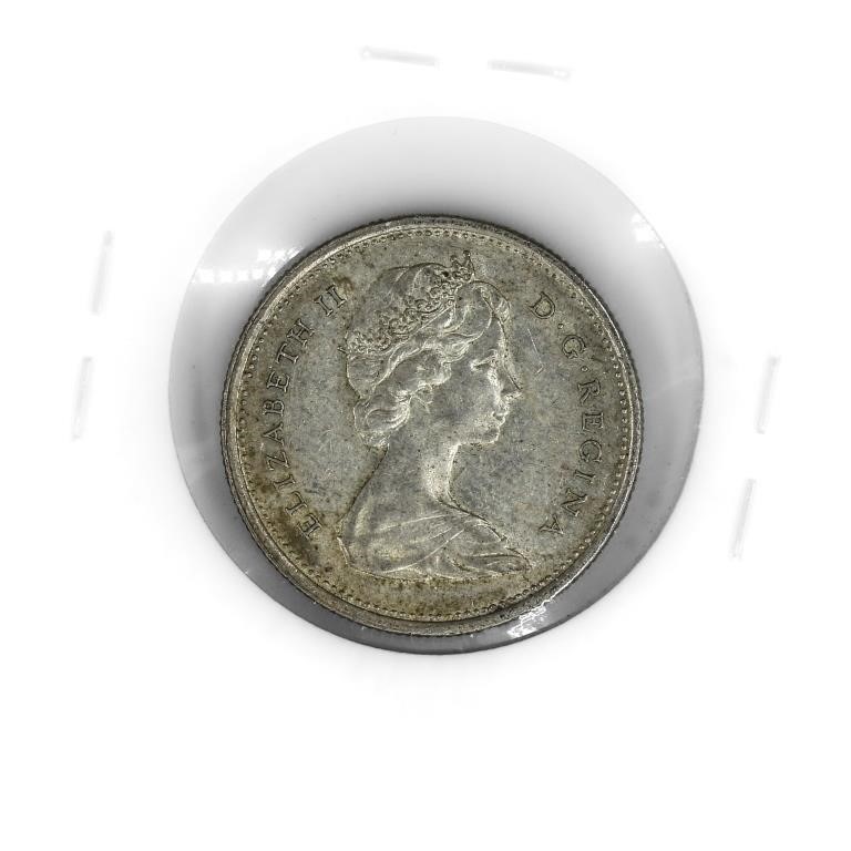 1967 Canada 25 Cents Silver Coin
