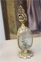 Gold Gilted Filigree Perfume Bottle