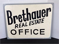 Wood Real Estate Office Sign, 28"x22”