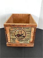 Wood Cranberry Crate, 11 1/4"x17”x10” tall