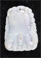 Chinese White Jade Carved Pendant