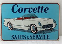 12x18 Corvette Sales & Service sign