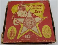 (A) vintage Glolite plastic Christmas star with