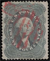 US stamps #37a Used VF Gray light red xcl CV $465