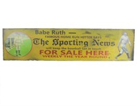 Babe Ruth "The Sporting New" Ad Signage