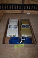 Model Cars-'58 Fury, 66 Olds, '70 Vet