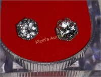 sterling and white sapphire? 5 carats earrings pie