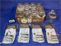 12 Pint Size Jars w/12 Jar Neck Clip Card Holders