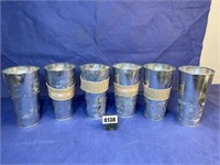 Metal Décor Buckets, 9"T, Qty: 6