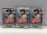 (3) 2015 Topps Series 1 Baseball 12 Card Pack