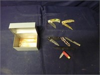 METAL BOX WITH POCKET KNIVES