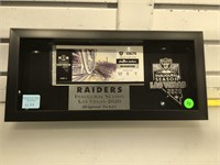 Las Vegas Raiders shadowbox display, Inaugural