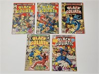 5) VINTAGE BLACK GOLIATH COMIC BOOKS