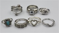 Costume Rings Lot  3 Signed Avon Assorted Sizes