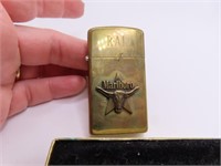 ZIPPO Slim "Marlboro" Gold Lighter initials unfird