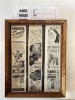 Roy Rogers Framed News Clippings