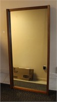 Oak framed mirror, 24.5 X 48.5"H