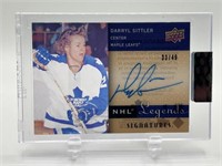 Darryl Sittler /49 Autographed Hockey Card