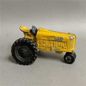 Vintage Die Cast Yellow Toy Tractor