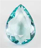 89.55ct Pear Cut Blue Natural "Aquamrine" GGL