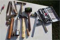 Hatchet, ratchet, tools
