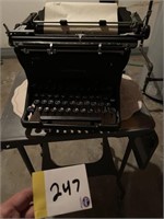 Underwood typewriter and stand