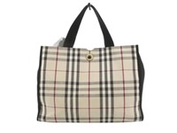 Burberry Nova Check Canvas Tote Bag