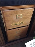 2 Drawer Wood File Cabinet