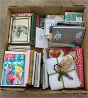 Miscellaneous cookbook and notebook box lot
