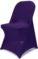 EMART 20pcs Purple Stretch Slipcovers for Chairs