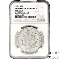 1921-S Morgan Silver Dollar NGC AU Detail Mint