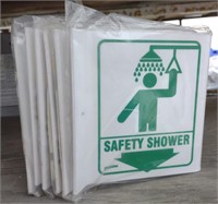 Safety Shower Signs w/ Mounting Holes, 6"H