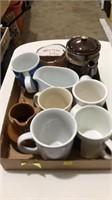 Mugs, measuring cup