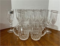 MCM 6 Crystal D'Arques Champagne Flutes 7.8 tall