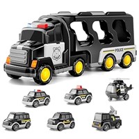 TEMI Police Truck Toys for Toddler 3 4 5 6 Years