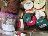 box of ribbons and yarn