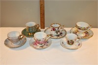 Lot of Tea Cups with Saucers