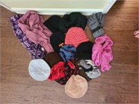 Winter lot of hats, gloves and scarves