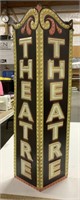 Metal Theater sign 24in tall