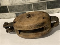 Old Wooden Pulley