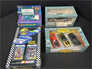 NASCAR collectible, race cards, diecast metal
