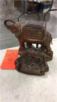 Vintage cast iron elephant cigarette dispener