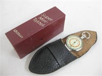 Vintage Compass In Leather Case & Mini Takteli