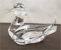 Baccarat Crystal Duck Paperweight