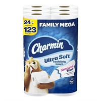 Charmin Ultra Soft Cushiony Touch Toilet Paper, 24