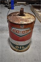 5 gal Co-op Collector Pail w/some oil, Loc: *LYN