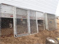 (12) Panel Chain Link Dog Kennel - (3) 6ft.x6ft.