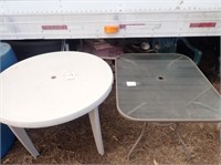 (2) Rd. Patio Tables - 38"Lx38"W  &